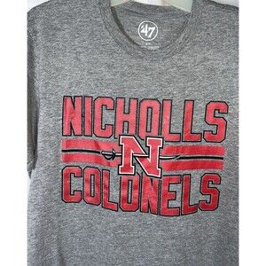 S 47 Nicholls Colones Gray Graphic T-shirt Crew Neck Short Cap Sleeve